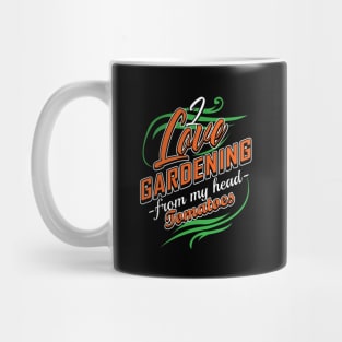 'I Love Gardening From My Head Tomatoes' Gardening Gift Mug